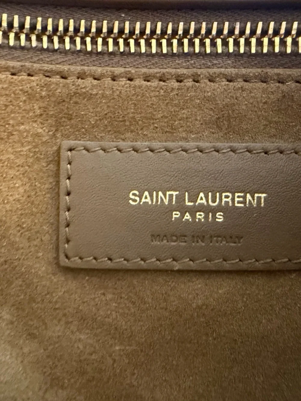 Saint Laurent Suede Tote in Warm Brown - Picture 5 of 6